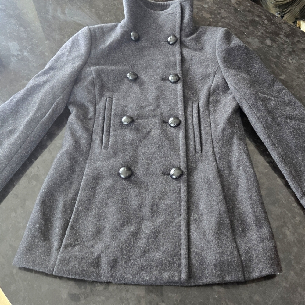 Talula Babaton Gray Wool Coat for Women, Winter Outerwear